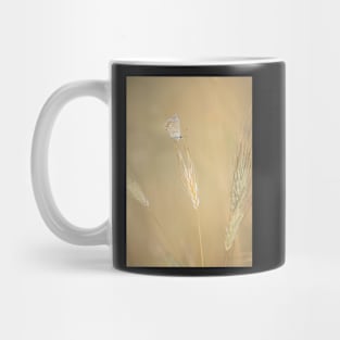 Common Blue Butterfly on Grass Mug